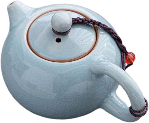 Amosfun Ceramic Teapot, Small Porcelain Teapot for Chinese Kungfu Tea, Blooming Loose Leaf Teapot