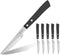 Steak Knife Set of 6, German Stainless Steel Serrated Steak Knives