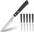 Steak Knife Set of 6, German Stainless Steel Serrated Steak Knives