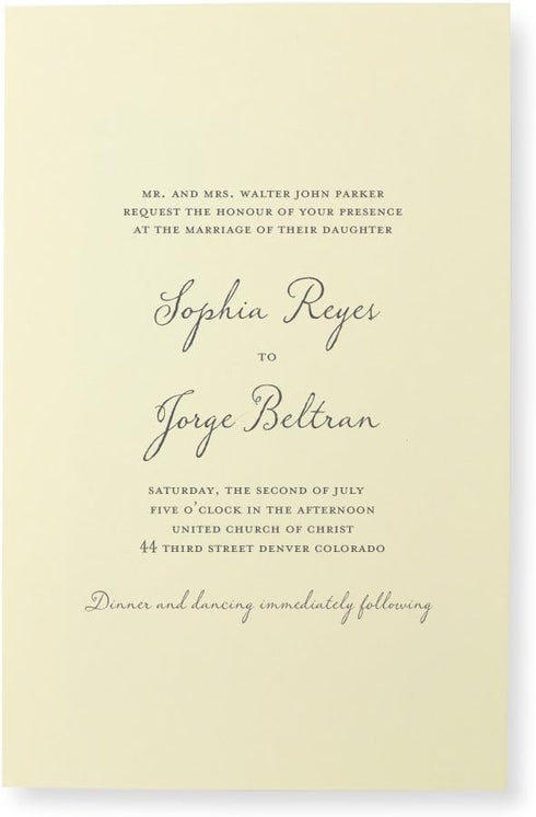 Gartner Studios At Home Wedding Invitation Kit, Simple Ivory Print, 5.5” x 8.5”, Set of 100, Includes Envelopes (76039)