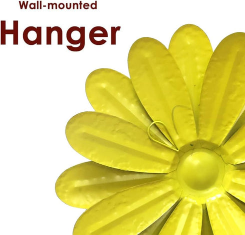YEAHOME 10'' Sunflower Wall Decor, Metal Flower Art for Indoor or Outdoor, Set of 2 Wall Sculptures