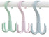 Closet Hanging Hooks, Rotatable Storage Organizer, Set of 4 Punch-Free Closet Hanger Holder for Home
