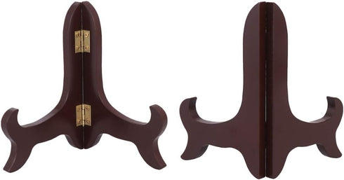 Gatuida Plate Holder Plate Stand, Wooden Plate Display Stands Picture Easel Holder Stand Decorative Wood Library Decor Plate Stand