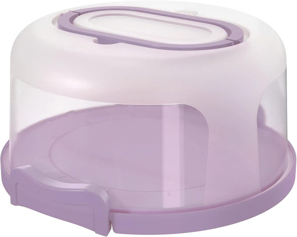 Round Cake Carrier, Two Sided Cake Holder, Portable Cake Stand Fits 10 inch Cake, Lilac