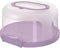 Round Cake Carrier, Two Sided Cake Holder, Portable Cake Stand Fits 10 inch Cake, Lilac