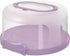 Round Cake Carrier, Two Sided Cake Holder, Portable Cake Stand Fits 10 inch Cake, Lilac
