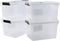 4-Pack Clear Latch Storage Box with Lid, 10.5 Quart Plastic Storage Bin