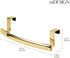 mDesign Steel Over Door Curved Towel Bar Storage, Hanger for Kitchen or Bathroom, 2 Pack, Soft Brass