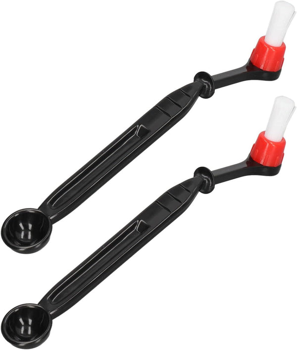 2Pcs Coffee Machine Cleaning Set: Hard Nylon Brush and Spoon Cleaning Tools for Home Kitchen