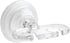 iDesign BPA-Free Plastic Bathroom Suction Toothbrush Holder, 2.75" x 2.25" x 2", Clear