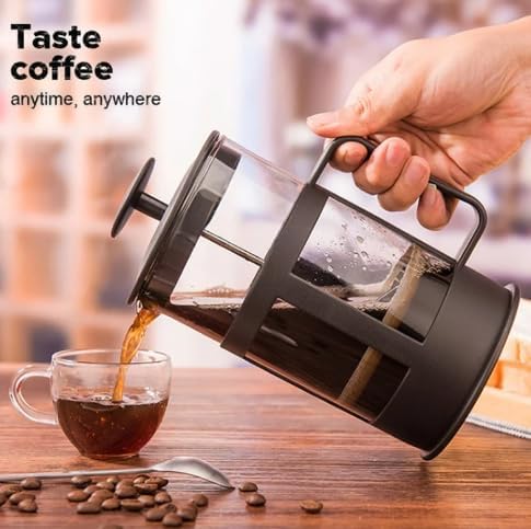 Roast'n Berry French Press Coffee Maker, Travel Coffee Press, Cold Brew Heat Resistant Borosilicate Pot for Camping