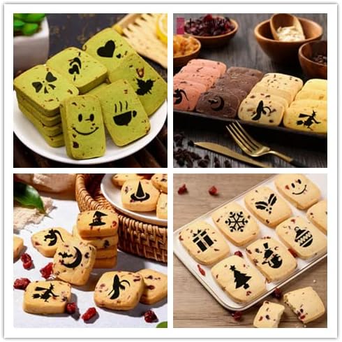 38 Cookie Stencils + Latte Art Pen - Cake Decoration Templates for Coffee & Cappuccino