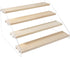 PACKGILO 4 Tier Acrylic Display Stand for Figures Wooden Risers for Display Case