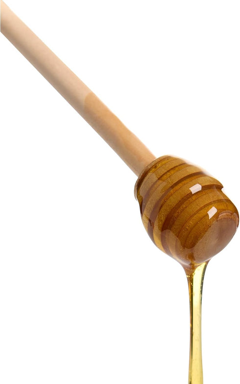 HIC Kitchen Glass Honey Jar with Lid and Honey Dipper, Borosilicate Glass and Beechwood