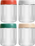 EONJOE 4-Pack Overnight Oats Containers with Lids 16oz Glass Mason Jars Meal Prep