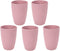 NeschToy 12oz Small Drinking Tumblers, Set of 5 Unbreakable Wheat Straw Cups for Camping Party, Reusable Water Glasses