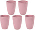 NeschToy 12oz Small Drinking Tumblers, Set of 5 Unbreakable Wheat Straw Cups for Camping Party, Reusable Water Glasses