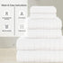 6Pcs 100% Set- 600GSM, 2Bath 2Hand 2Washcloths, Set CASA COPENHAGEN Ecstatic Egyptian Cotton Large Designer Towels Gift
