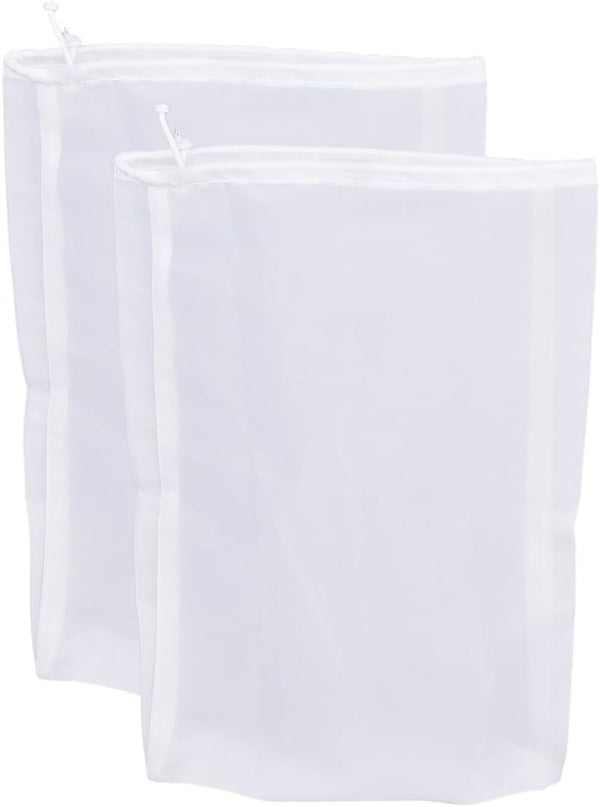 75 Micron Nylon Straining Bag, Fine Mesh Food Strainer Bag, 2 Packs, 12.6" x 8.66"