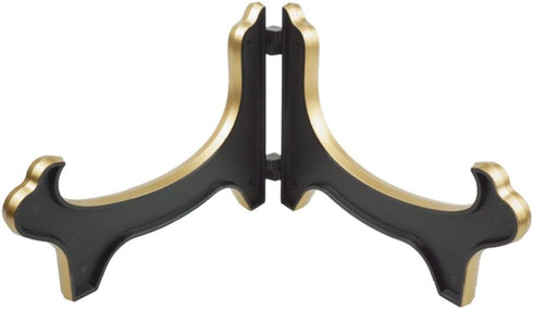 Artliving Large Deep Bowl Display Stand Easel, Black Gold Stands for Platters and Deep Dishes