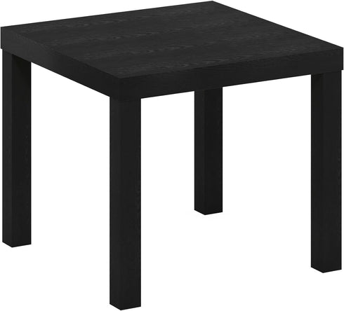1-Pack, Furinno Classic Homey Square Parsons Side End Table, Black