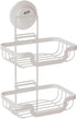 TAILI Double Layer Soap Holder, Bar Soap Dish Suction Cup for Shower