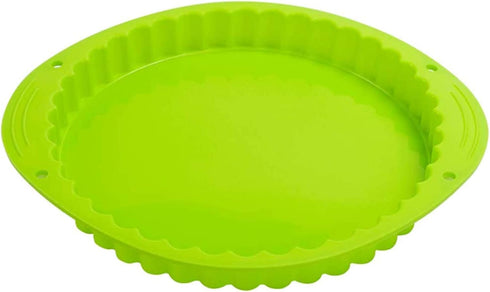 Webake Tart Pan, Silicone Pie/Flan Pan, 9.5 Inch Non-Stick Pizza Pie Mold