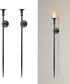 36-inch Large Wall Candle Holder, Black Candle Sconces Decor Set of 2,