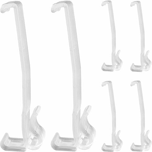 Valance Clips, 6pcs Clear Plastic Hidden Clip for 3-1/4'' Window Blinds, Valance Retainer Holder