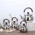 LIFKOME Traditional Stainless Steel Heavy Duty Tea Kettle, Whistling Stove Top Kettle with Cool Touch Handle
