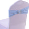 Tvoip 10PCS Chair Cover Stretch Band with Buckle Slider Sashes for Wedding Banquet Decoration (Light Blue)