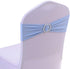 Tvoip 10PCS Chair Cover Stretch Band with Buckle Slider Sashes for Wedding Banquet Decoration (Light Blue)