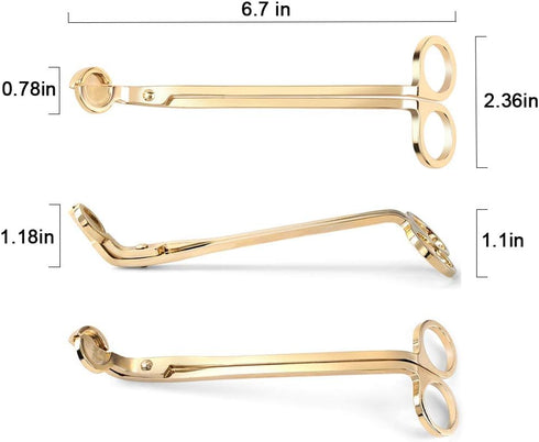Candle Wick Trimmer, Gold Candle Wick Clipper Scissor for Cutting Wicks