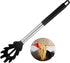 Silicone Pasta Fork, High Heat Resistant Spaghetti Spoon Server with Stainless Steel Handle (Black)