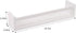 Fixwal Nursery Bookshelves, 16.5 Inch Floating Bookshelves for Wall, Set of 3 Solid Wood Wall Mounted Shelves, White