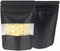 PABCK 100 Pcs Matte Black Resealable Stand Up Bags with Window, 3.9x5.9 inch Heat Seal Bulk Food Storage