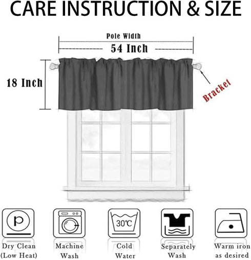 DOTOOMA 54x18 Inches Wooden Wall Red Astigmatism Love White Branch Lamp String Valentine's Day Window Valance Romantic