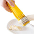 1 PCs Creative Stainless Steel Banana Chopper - Fruit Cutter & Vegetable Peeler, Yellow