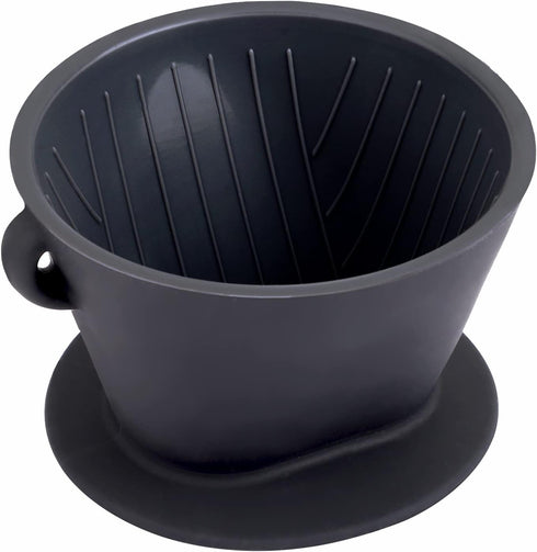 Segarty Silicone Pour Over Coffee Dripper, Black Collapsible Single Cup Coffee Maker with Storage Pouch