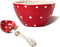 Mushroom Small Soup Bowl, Safety Matt Ceramics 4.3'' Rice Bowls, Cute Mushroom Spoon for Noodles & Salad