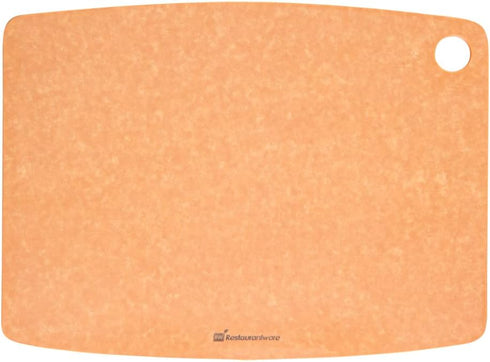 Restaurantware Nature Tek Double-Sided Cutting Board, 14.5 x 10.8 Inch, Durable Kraft Wood Fiber Dishwashable Board