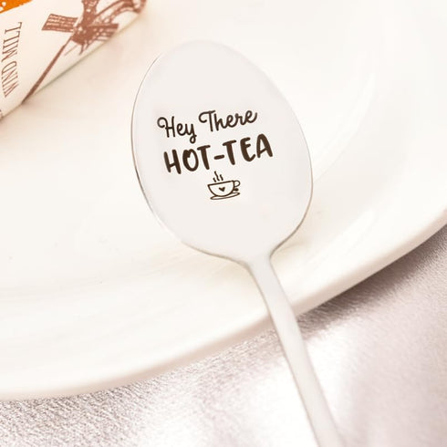 Tea Spoon Gift for Tea Lovers - Engraved Spoons for Best Friends, Christmas, Birthday, Valentine's Day