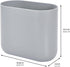 iDesign Cade Oval Slim Trash Can, Compact Waste Basket for Bathroom, Bedroom, Home Office, Dorm, College, Matte Gray