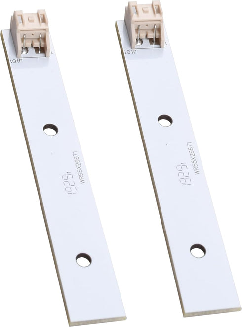 Yubunt WR55X26671 Refrigerator LED Light Board is Compatible with GE Freezer, with Replacement Part Numbers PS11767930, EAP11767930, LED3344588, AP6035586, 4468532. New Upgrade (2Pcs) by Yubunt