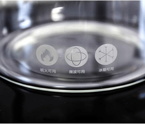 YARDWE Clear Glass Cooking Pot, Glass Saucepan for Noodles, Soup, Salad