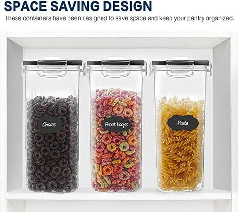 Set, ((4L /135.2oz) Set 6, Cereal Container MCIRCO Airtight Food Storage Containers of Cereal Dispensers with Measuring