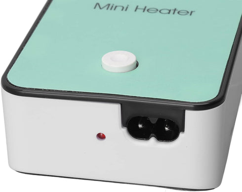 Mini Air Heater, Desktop Electric Warmer with Rotatable Bracket, Quick Heating for Home Office (Cyan)