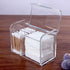 Sooyee Qtip Holder Dispenser for Cotton Ball, Swab, Round Pads, 3 Compartment Plastic Apothecary Jars