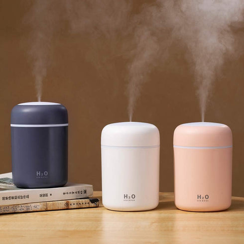 Colorful Cool Mini Humidifier, Essential Oil Diffuser USB Cool Mist Humidifier with 2 Adjustable Mist Modes, Super