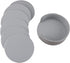 6 Pieces Grey Coasters for Drinks with Holder, Round Cup Mat Pad Protects Furniture from Coffee or Tea Marks